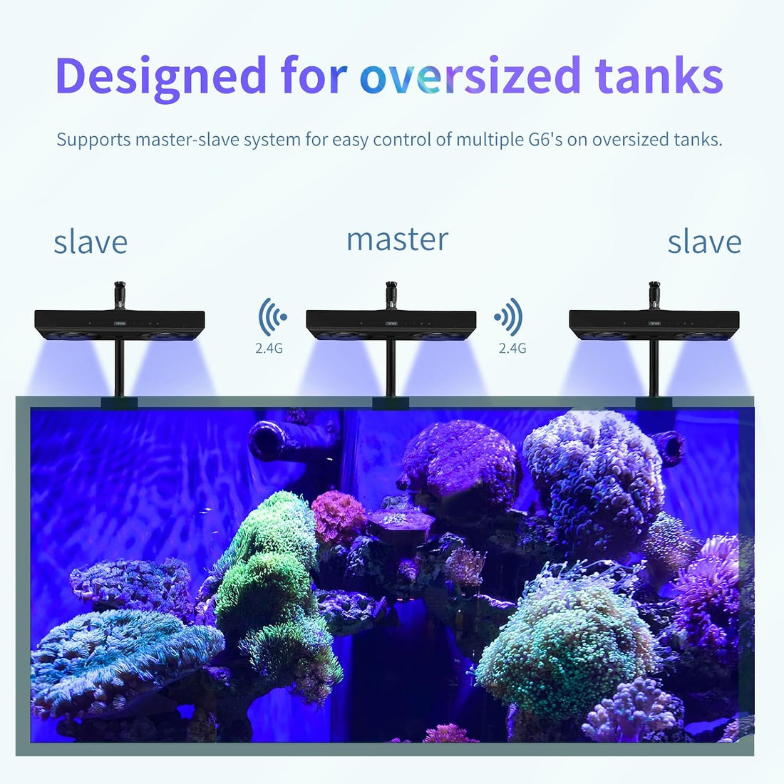 Aquarium Light- 140W Reef Light Wide Coverage Sunrise Sunset