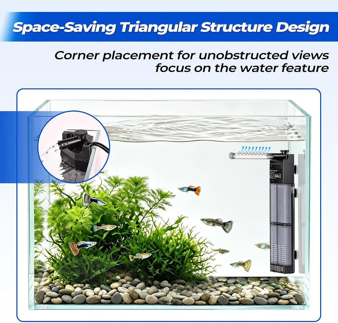 AQQA Aquarium Internal Filter for 2-10 Gallon