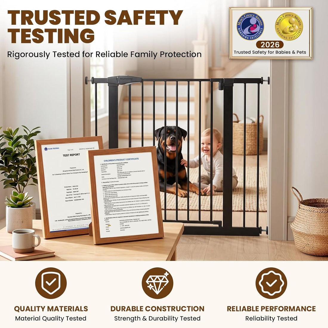 Mumeasy 36" High Extra Tall Dog Gate