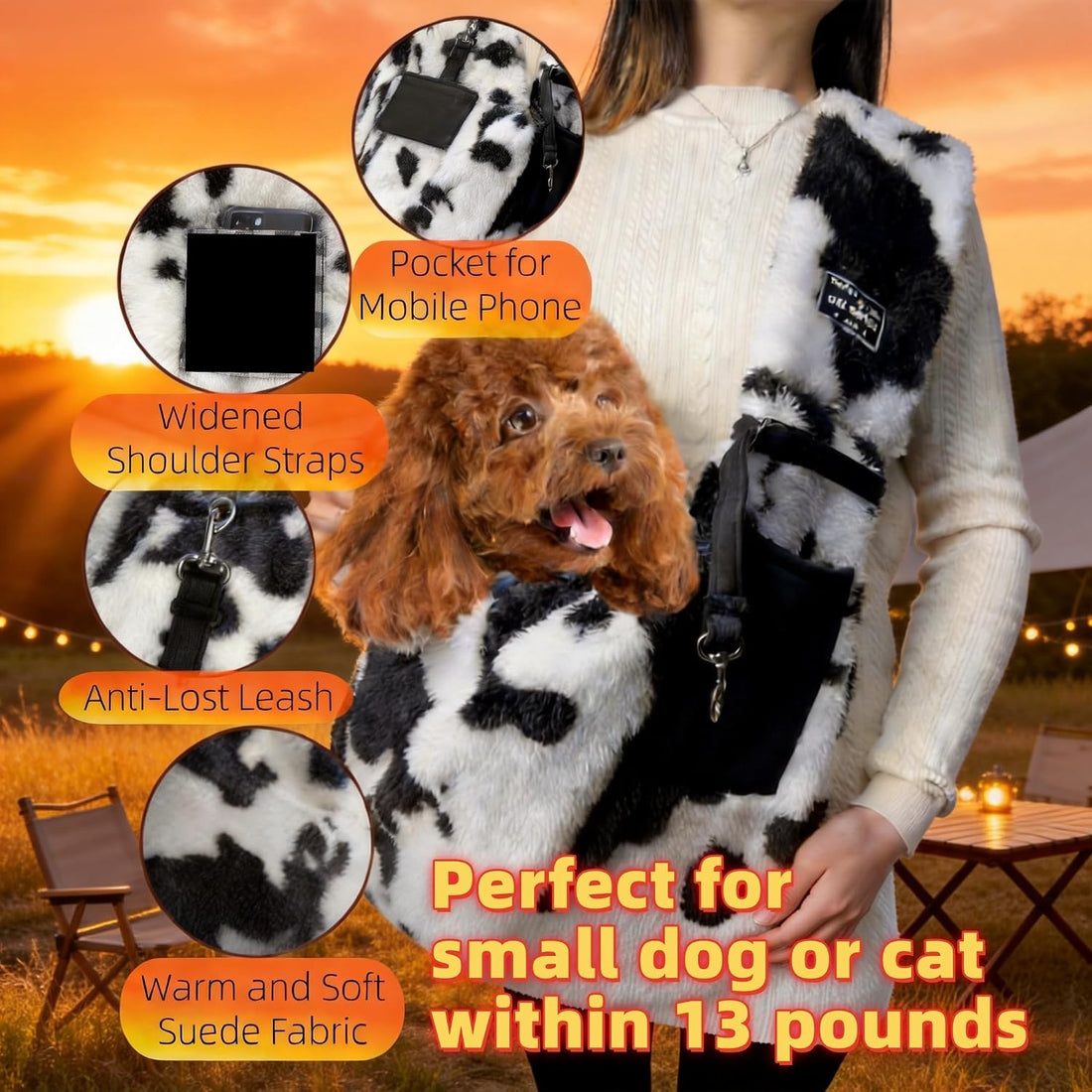 Portable Soft Sling Pet Carrier Bag for Small Dog &Cat