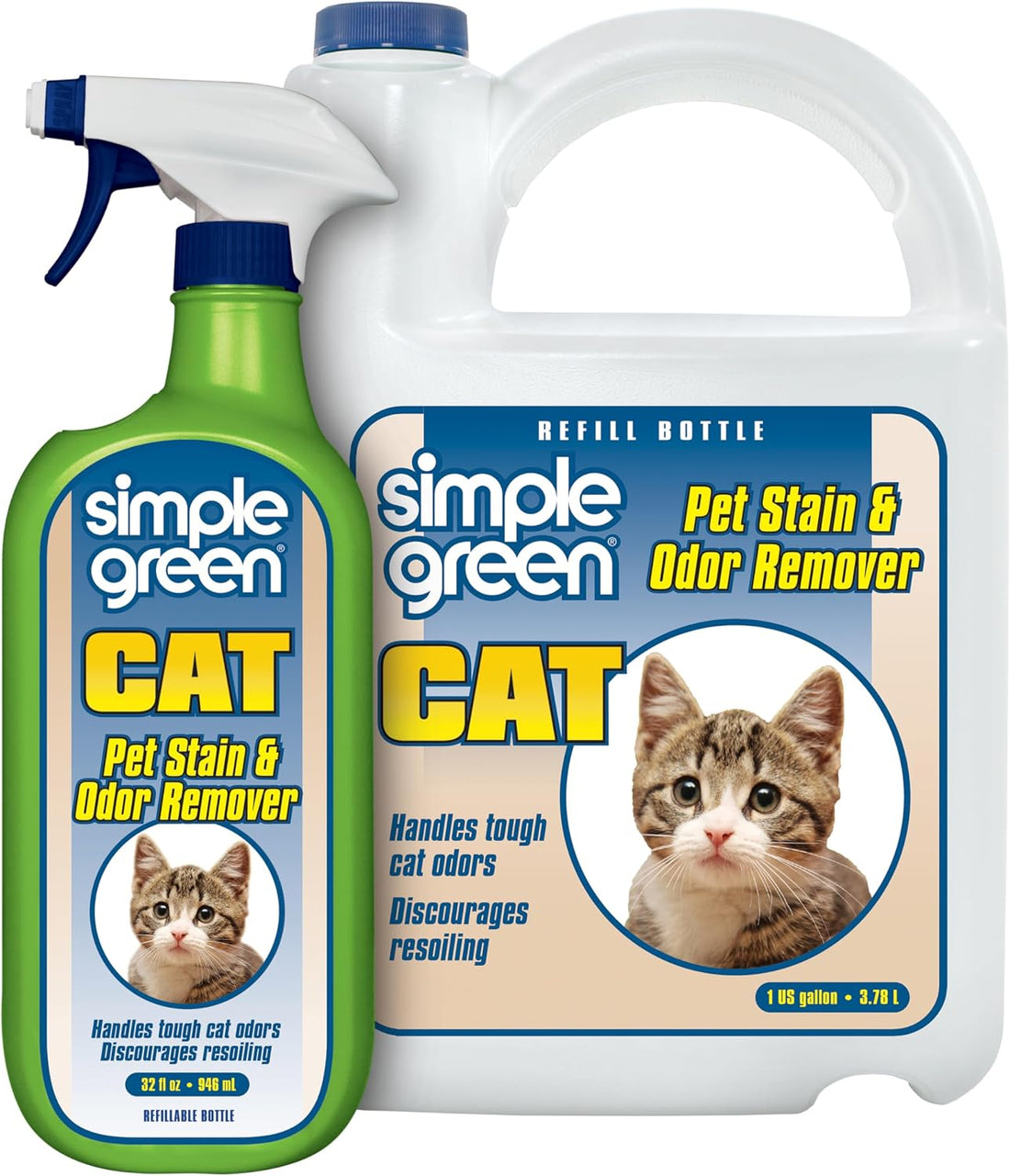 Simple Green Cat Stain & Odor Remover - Enzyme Cleaner for Cat Urine