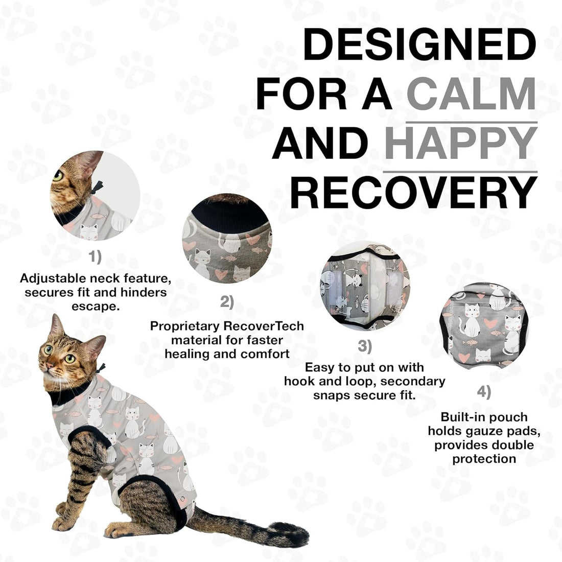 BellyGuard Cat Recovery Suit for Female and Male