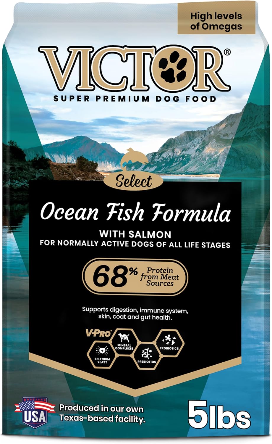 VICTOR Select Dry Dog Food - Ocean Fish Formula with Salmon Kibble