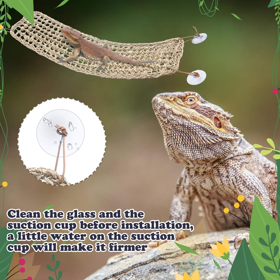 Silkfly Large Beard Dragon Hammock, 30 x 7 Inch, Rectangle, Brown
