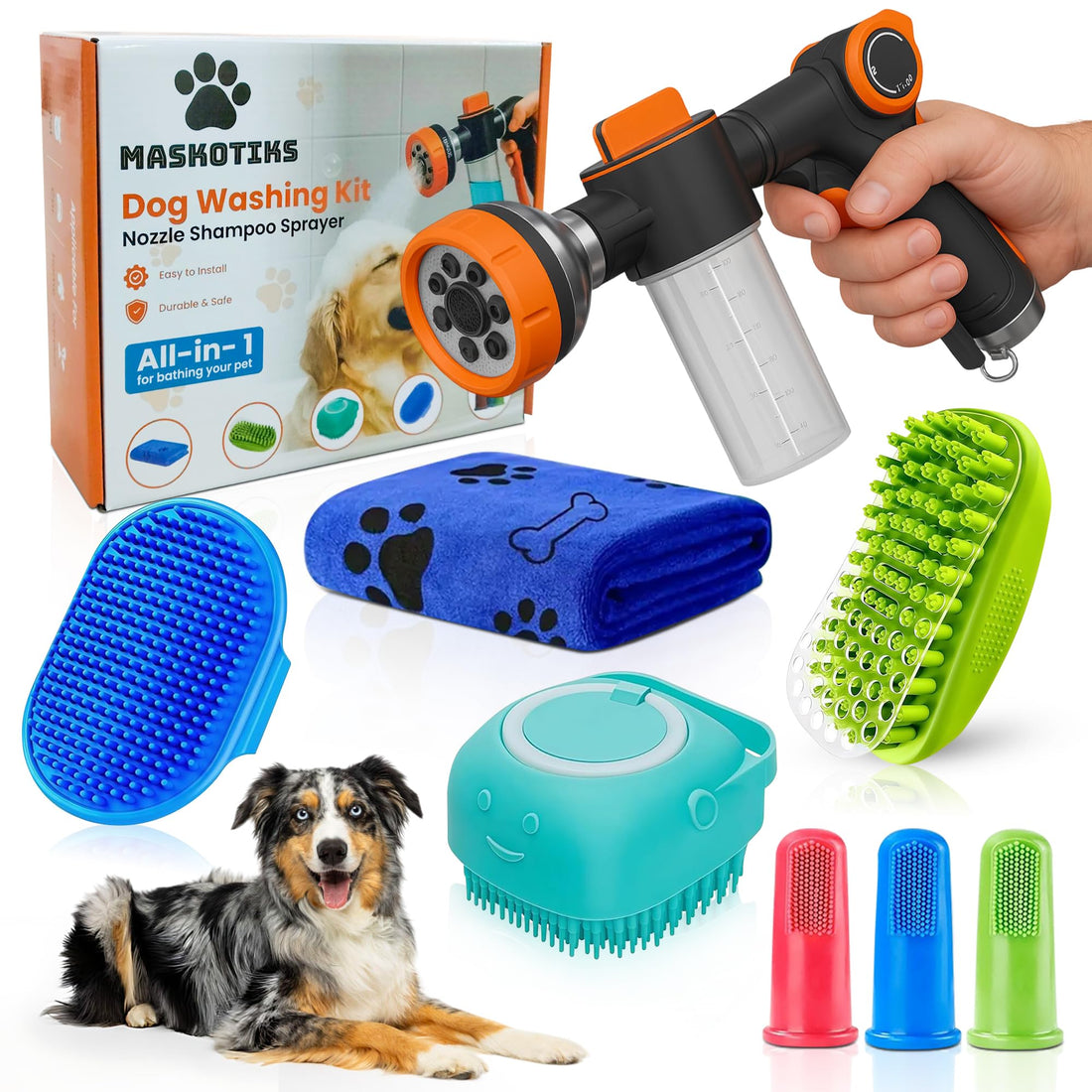 Dog Washing Hose Attachment,All in One Dog Bath Attachment