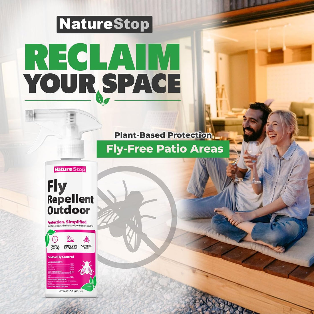 NatureStop Fly Repellent Spray (16oz)