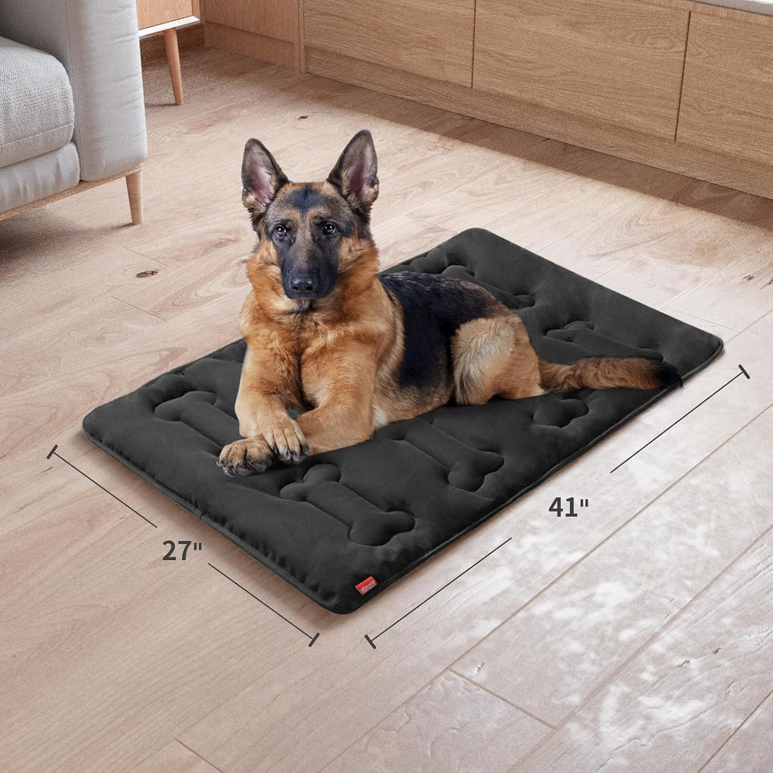 Chew Proof Dog Crate Pad, Dog Bed for Aggressive Chewers