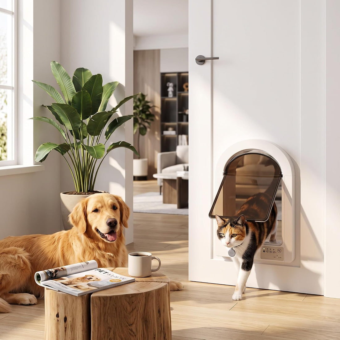 Smart Cat Door with RFID Electronic Pet Door