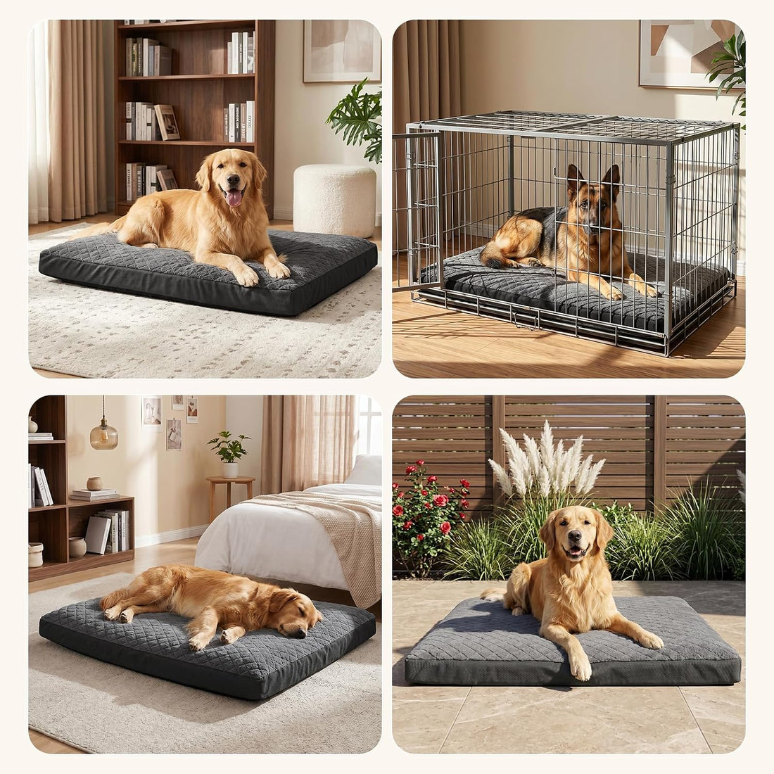 GASUR Indestructible Chew-Proof Dog Bed for Large Dogs