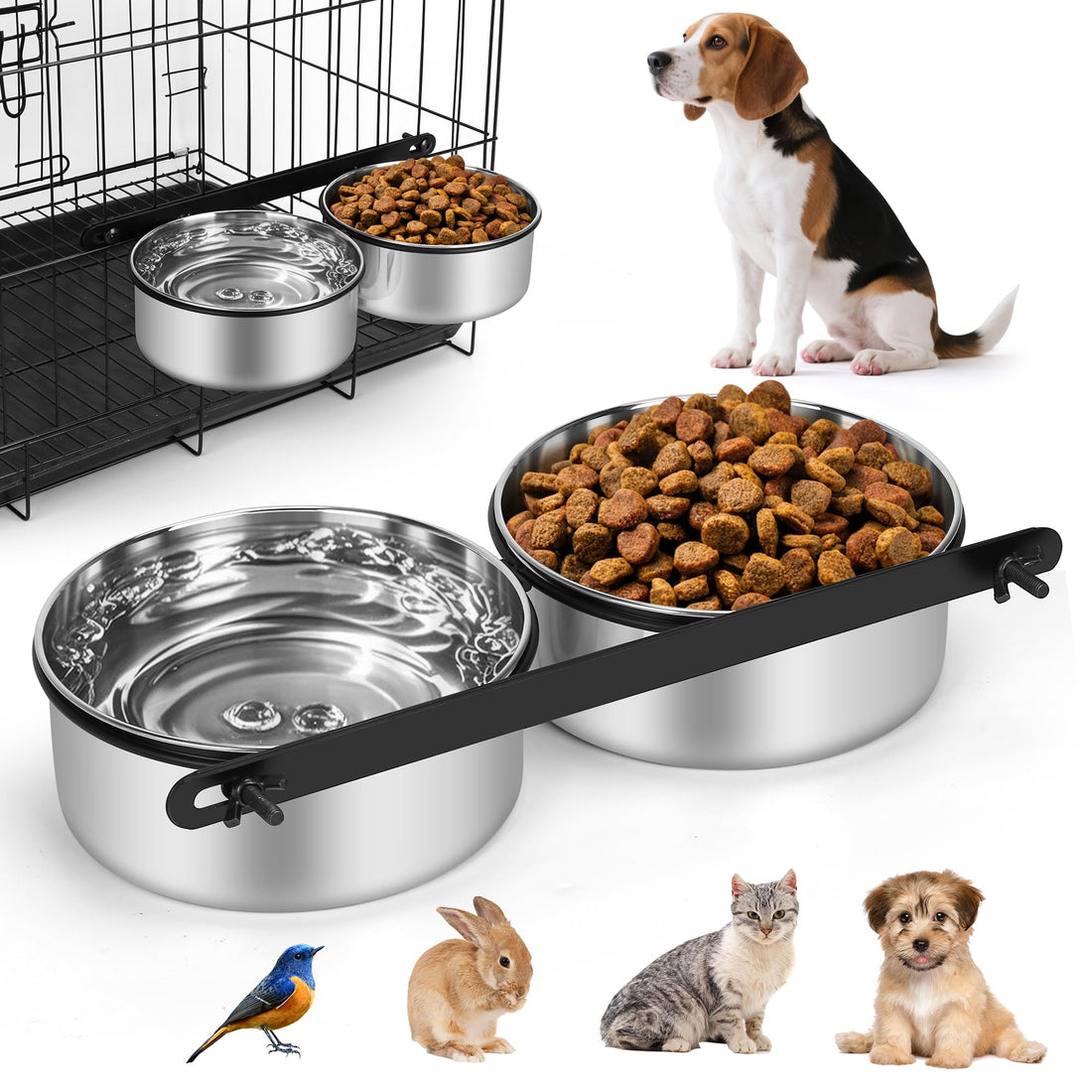 Dog Crate Water Bowls No Spill