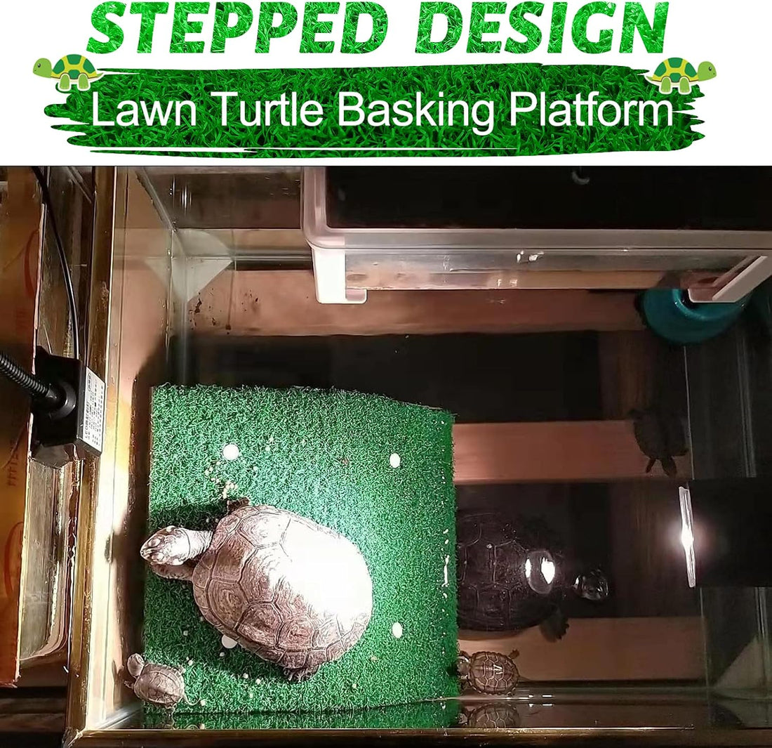 Keedolla Small Turtle Basking Platform Simulation Grass Turtle Ramp