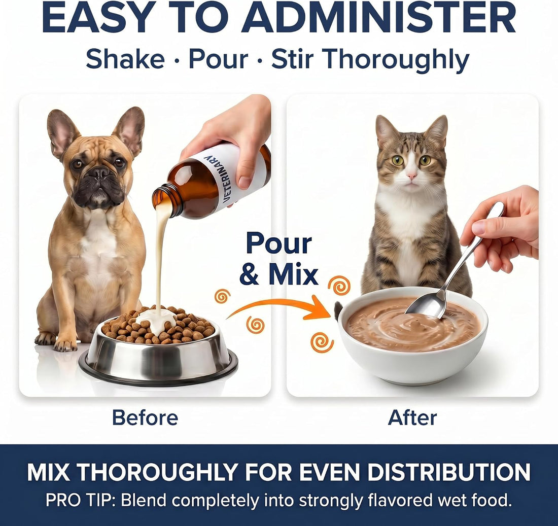 Praziquantel & Pyrantel Liquid Dewormer for Dog and Cat 6-25 lbs