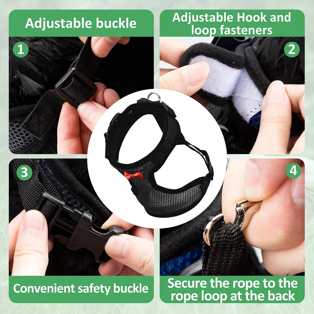 Adhafera Chicken Harness with Leash