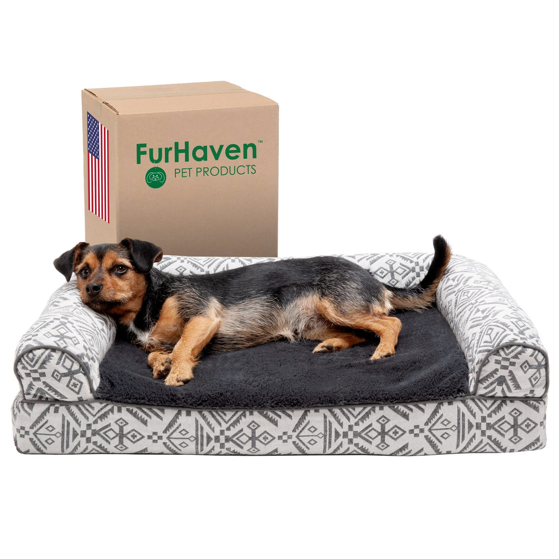 Furhaven Cooling Gel Dog Bed for Medium/Small Dogs w/ Removable