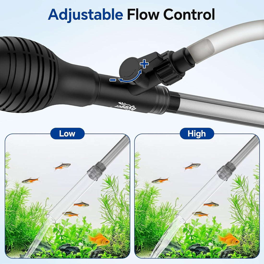 hygger Aquarium Gravel Vacuum Siphon