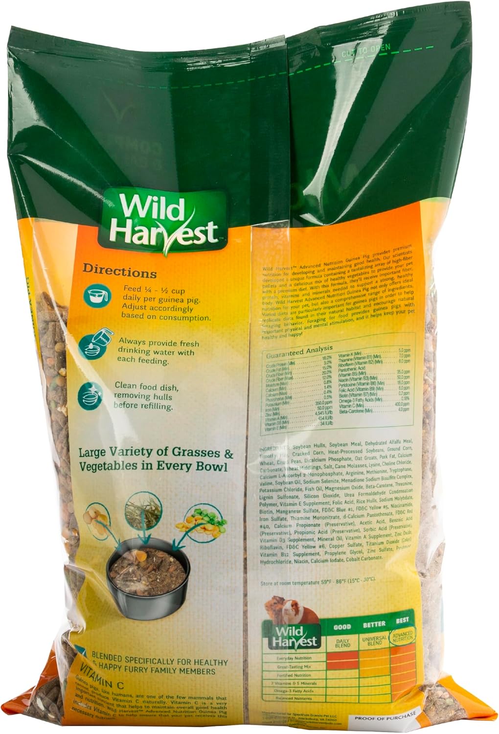 Wild Harvest Advanced Nutrition Guinea Pig Food, 8 lbs