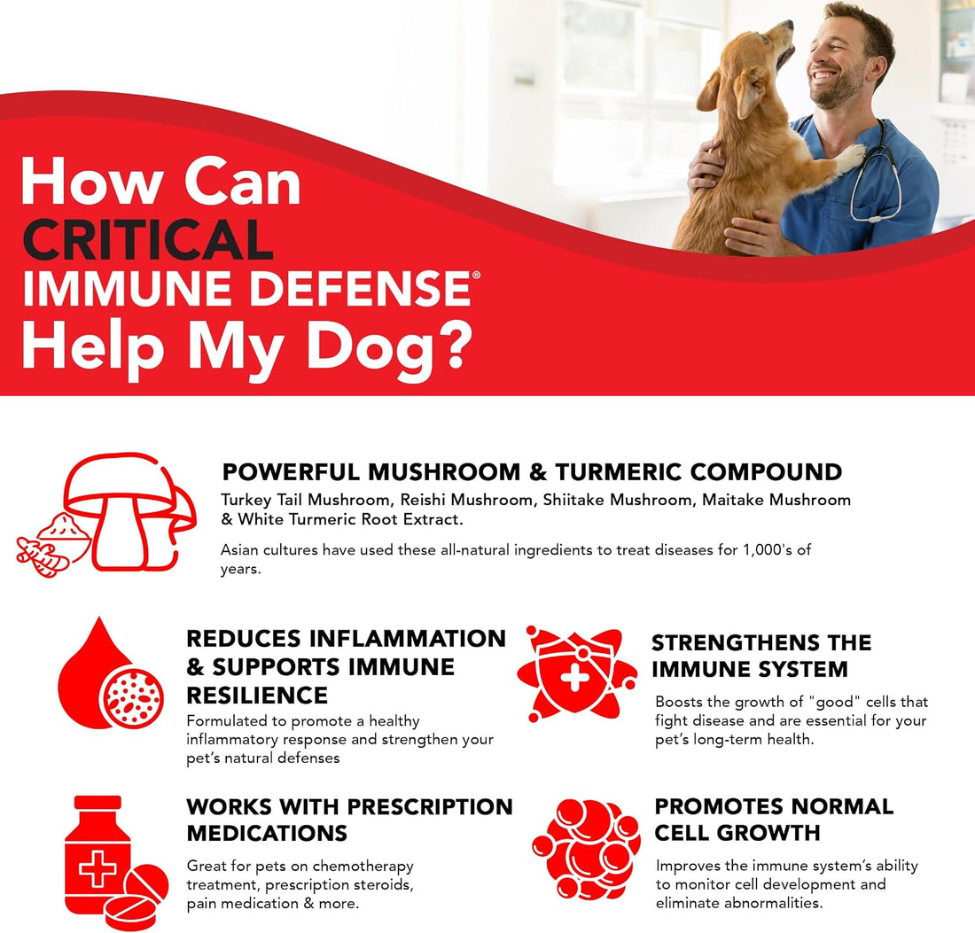 Critical Immune Defense for Dogs & Cats; Supports Normal Cell Growth