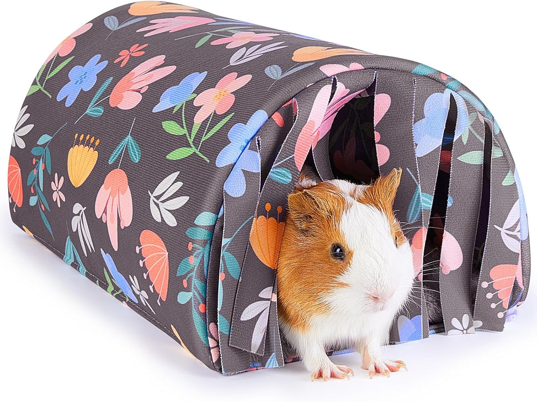 Unicorn Catcher Washable Guinea Pig Tunnel with Curtains for Small