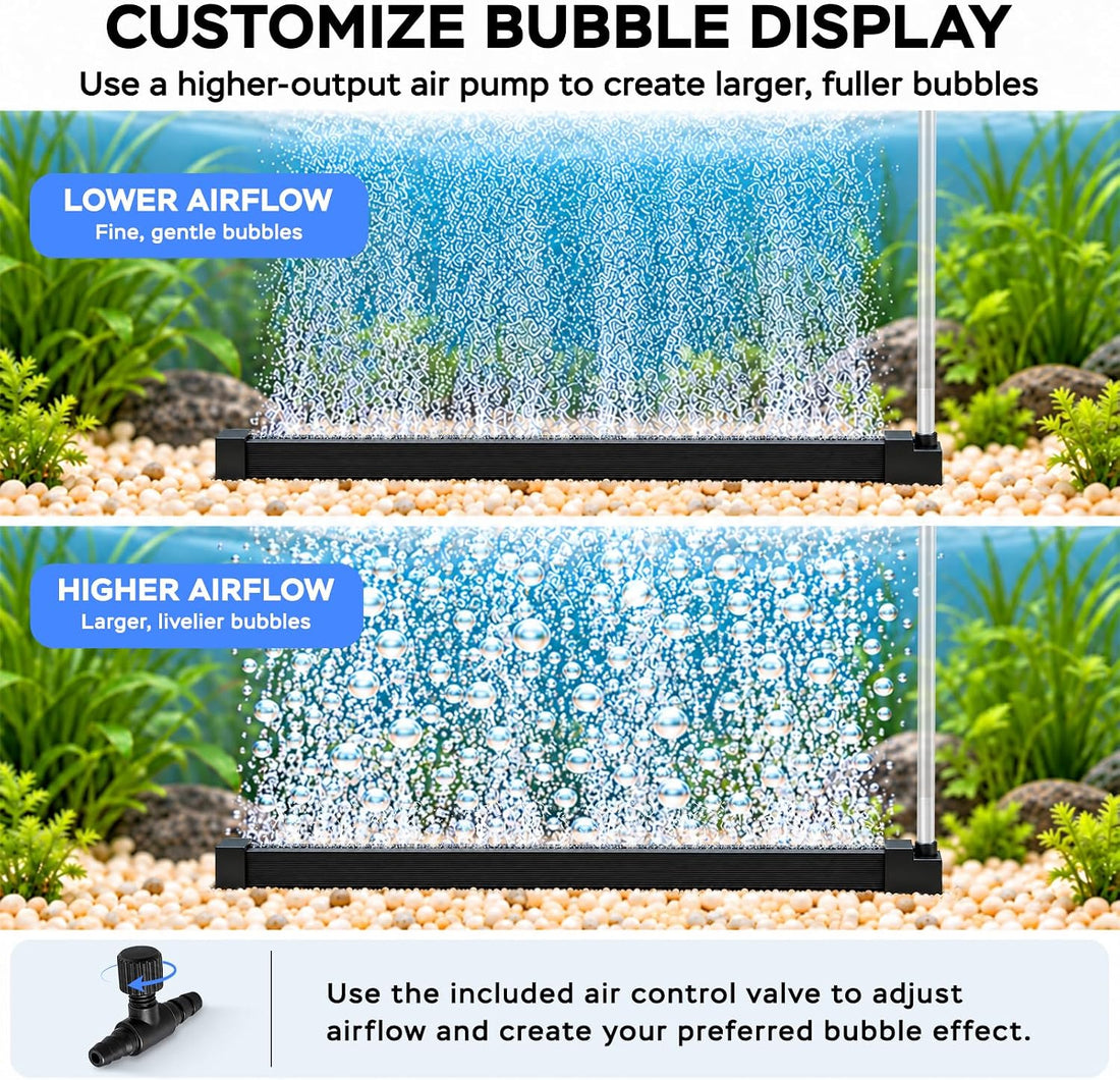 Fish Tank Bubble Strip, Aquarium Air Stone Bar with Fine Bubbles