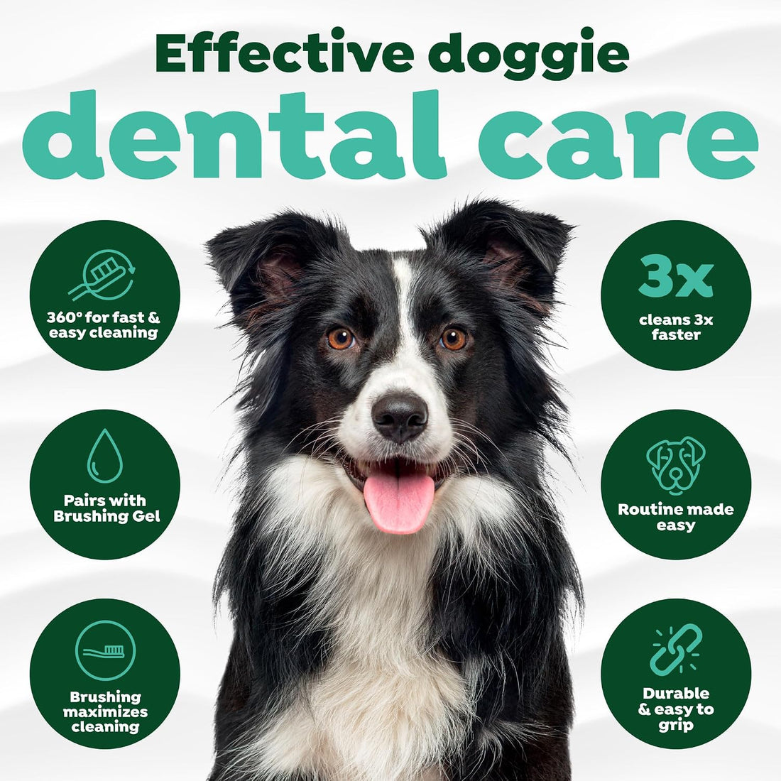 TropiClean Frehs Breath Tripleflex Dog Toothbrush for Large Dogs