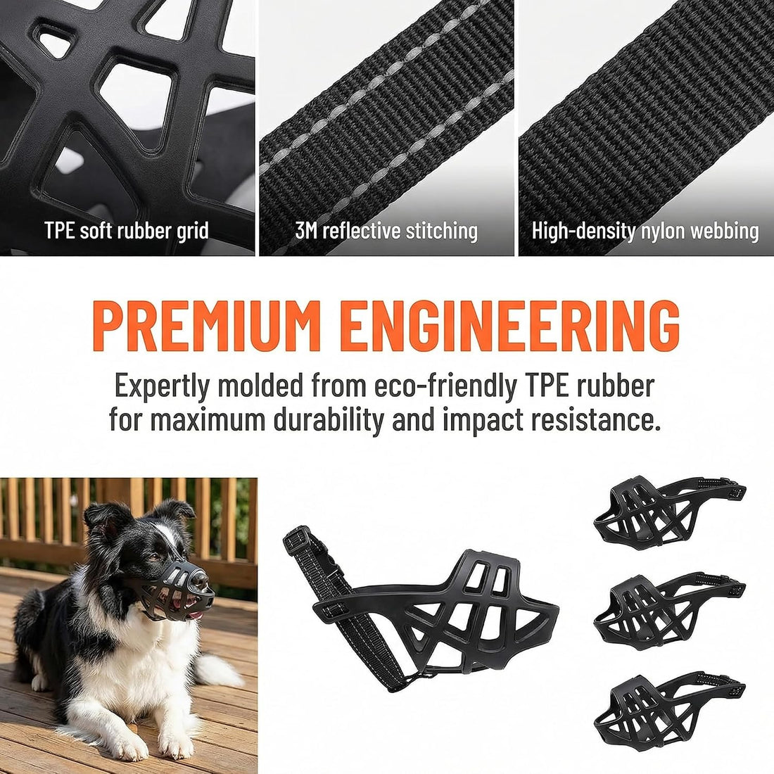 Breathable Basket Dog Muzzle for Extra Large Dogs