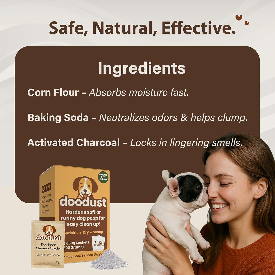 Dog Poop Powder, Poop Hardener, Solidifier, Biodegradable, Pet-Safe