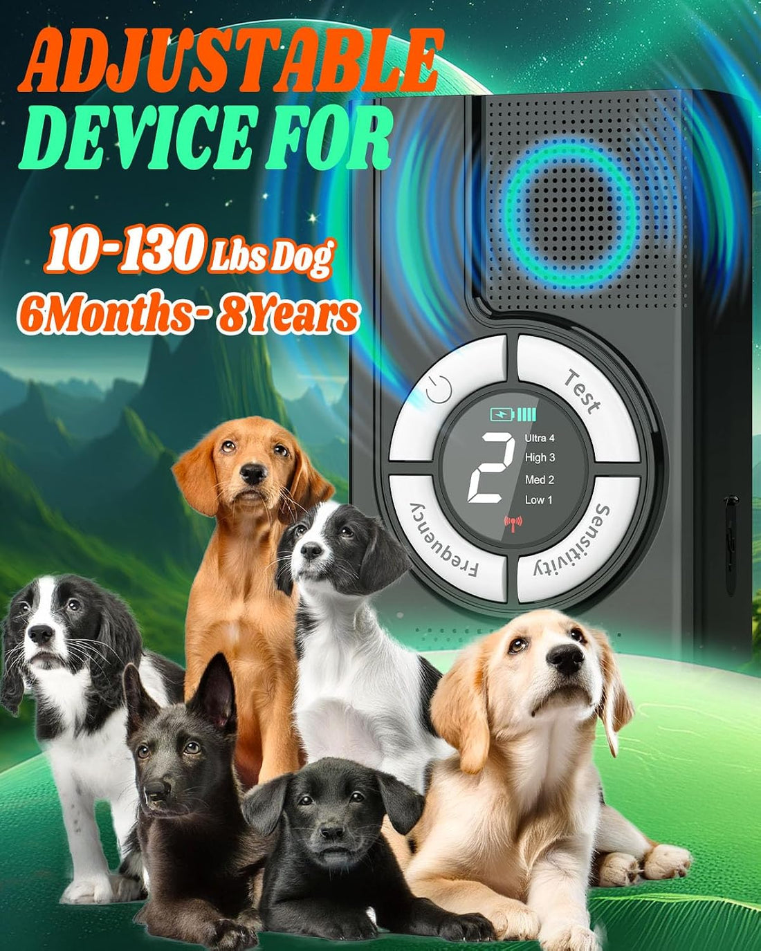 1500 mAh Rechargeable Anti Barking Device for Dogs Indoor