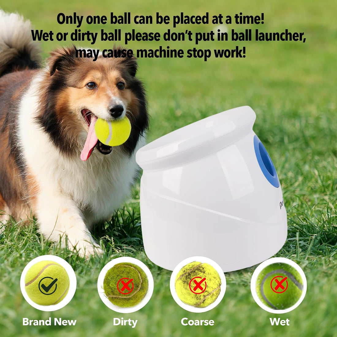 Pet Prime Dog Automatic Ball Launcher for Large Dogs Ball Thrower