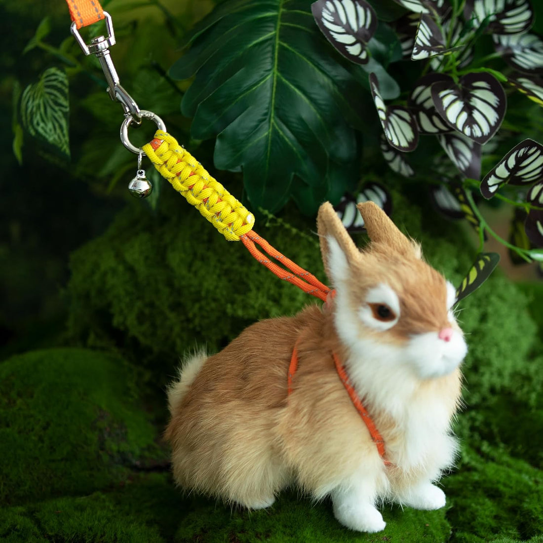 Figure 8 Ferret Harness and Leash Set, Blue+Orange, 2 Pack