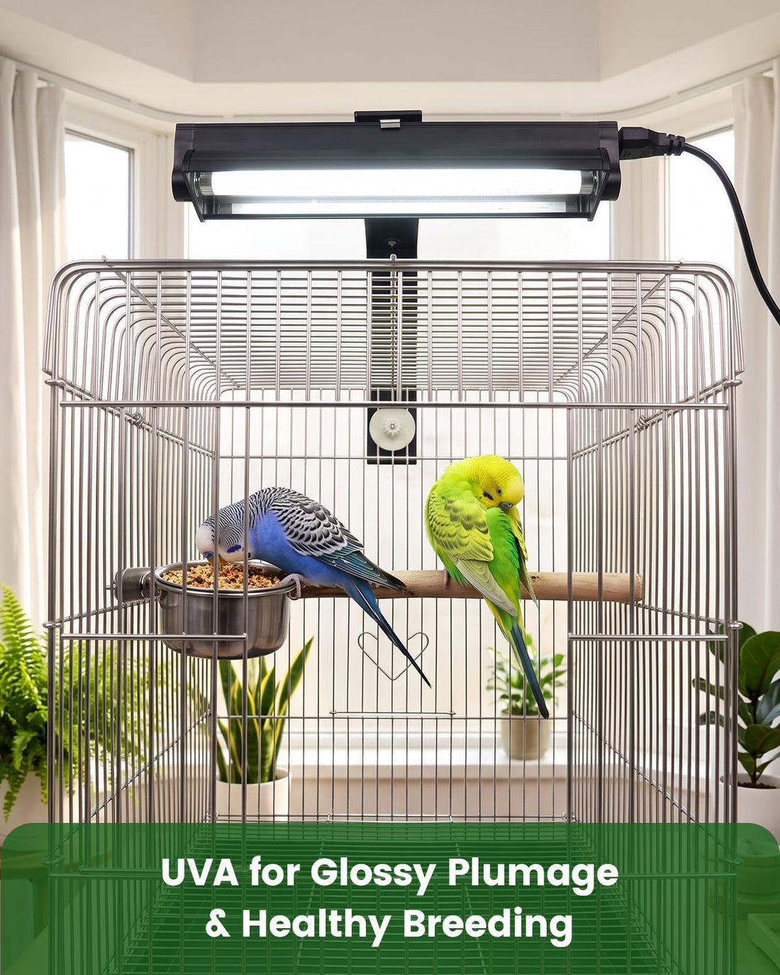 GlowUp UVB 2.4 Bird Lamp,12.4 Inch T5 8W Bird Light for Cage