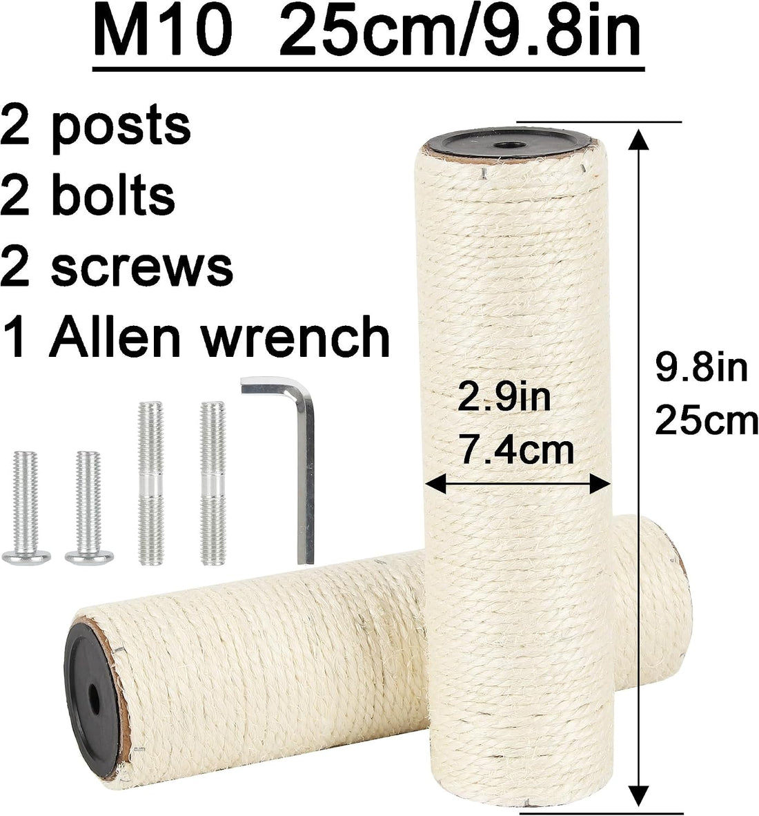 NEUMIHARO 2.9in 7.4cm Diameter Cat Tree Scratching Post Replacement