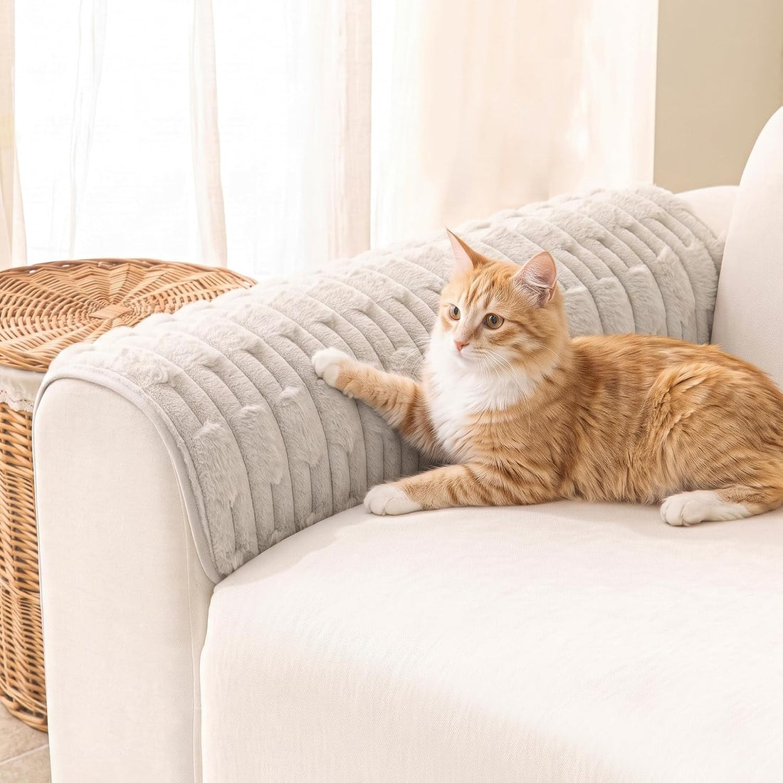 MYSKY HOME Waterproof Couch Covers for Dogs Washable, Chocolate