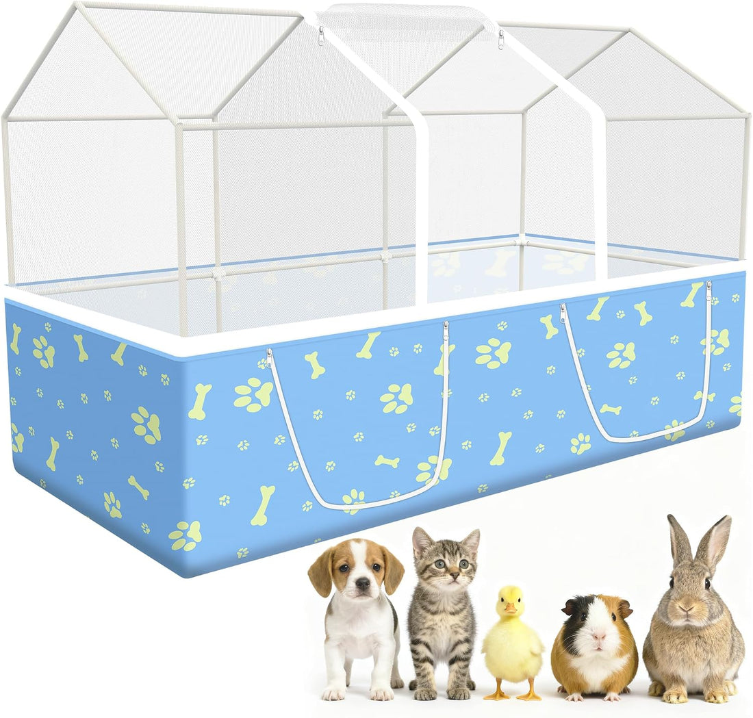 Rabbit Cage, 48" x 24" Large Pet Playpen Enclosure for Small Animal