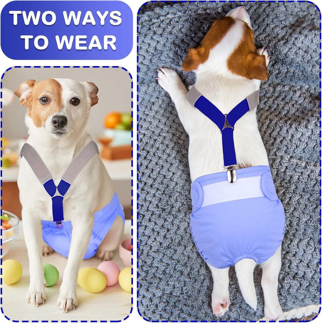 Saintrygo 2 Dog Suspenders Diaper Soft Adjustable