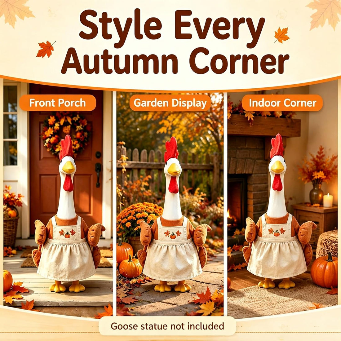 Turkey Porch Goose Outfit Fall Thanksgiving Costume for 23" Harvest