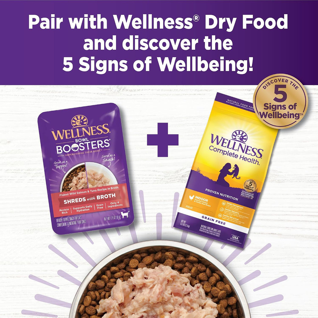 Wellness Bowl Boosters Shreds with Broth Wet Cat Food Topper