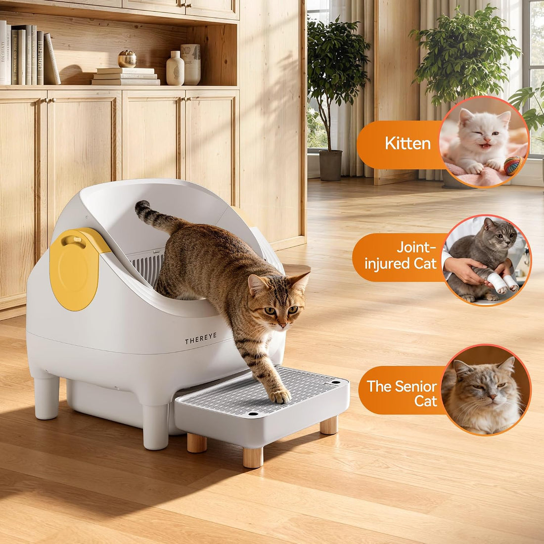 Thereye Cat Litter Box Step Stool