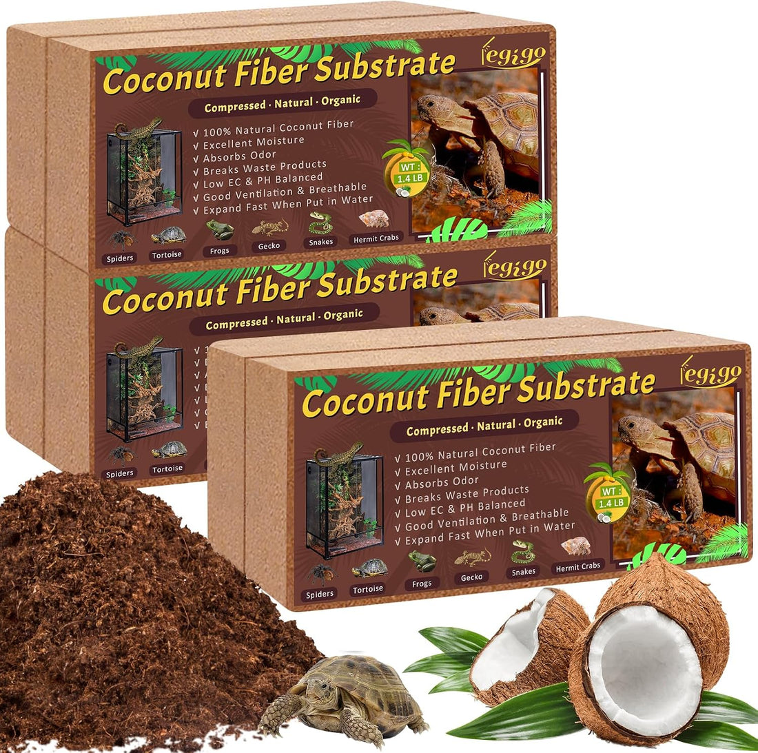 Legigo 4 Pack Coconut Fiber Substrate