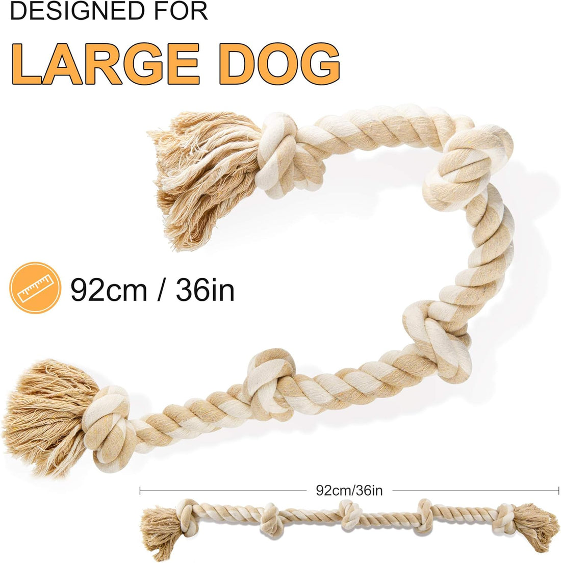 Fida Dog Rope Toys for Large/Medium Aggressive Chewers