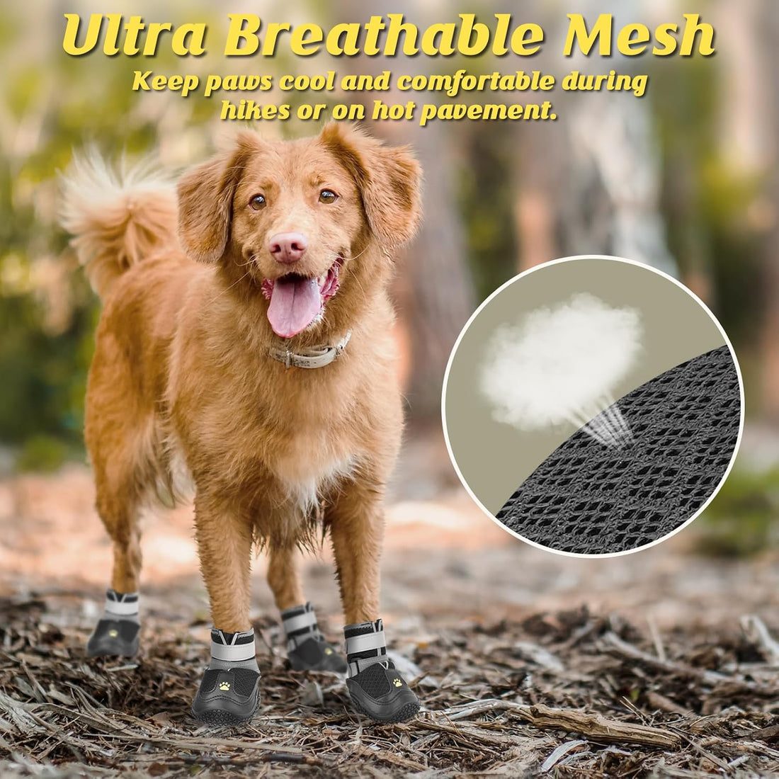 LUCKYPAW Dog Shoes for Large Medium Dogs