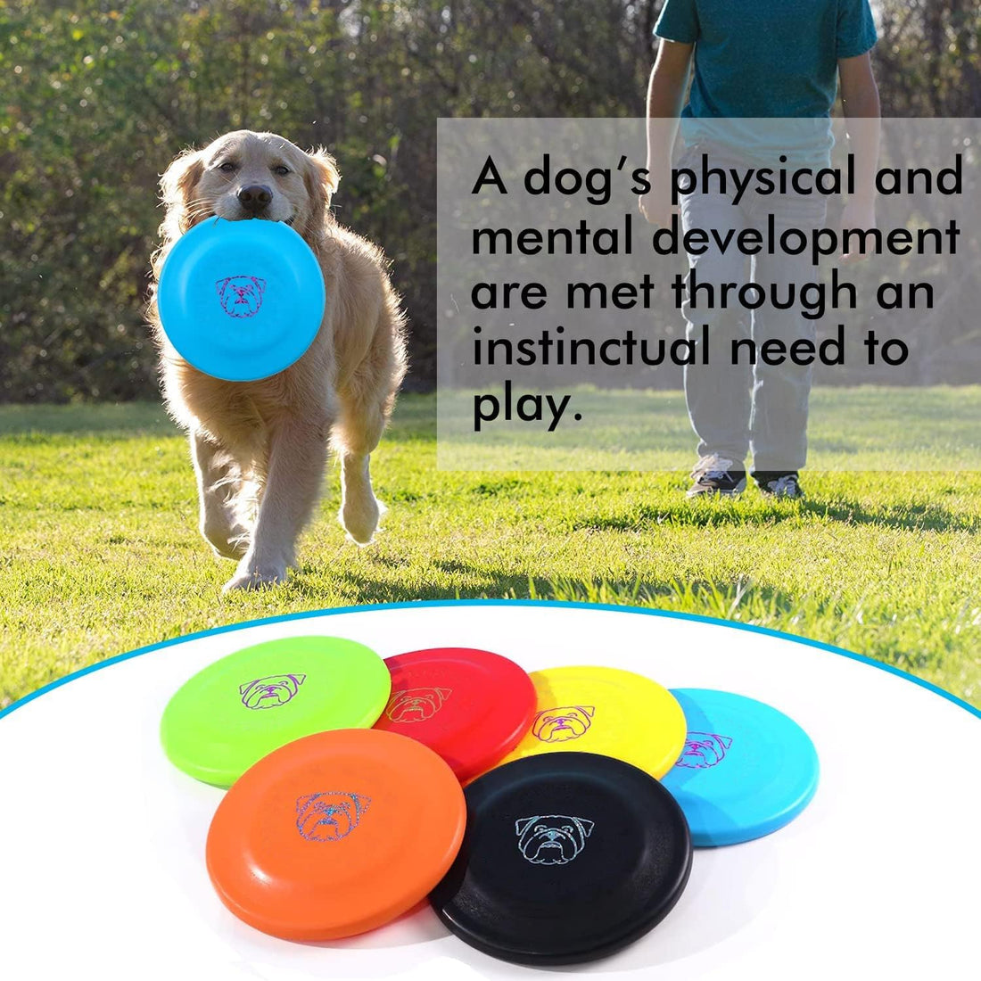XIGOU Dog Flying Disc, 3 Pcs Competition Dog Flyer Toy