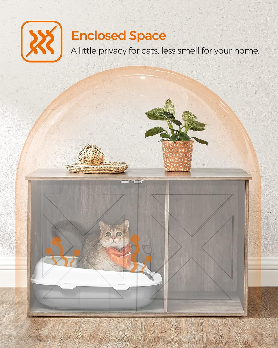 Feandrea Cat Litter Box Enclosure