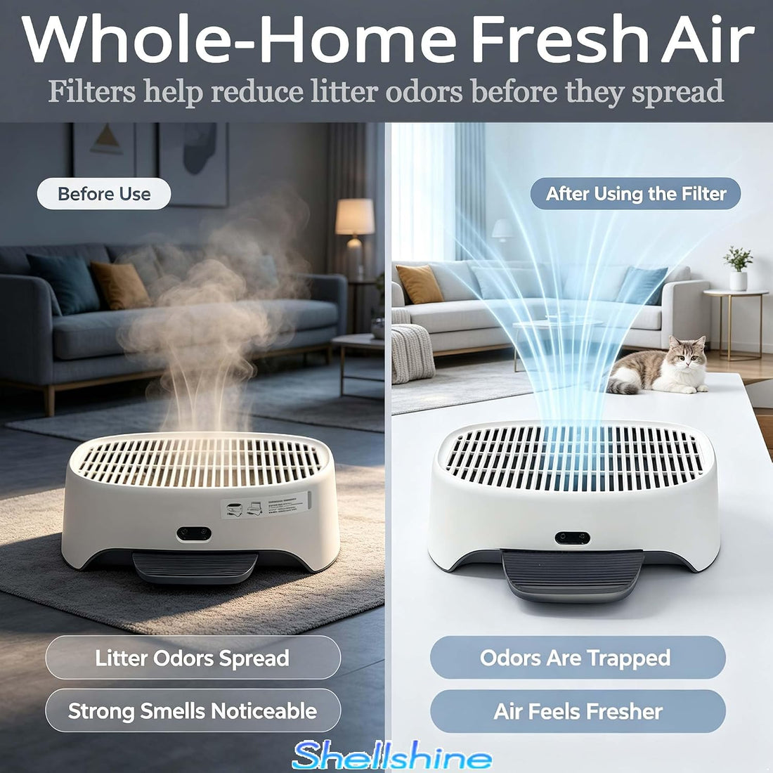 2PCS Activated Carbon Filter for Neakasa Airstep, Odor Removal