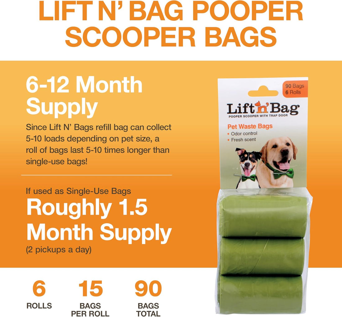 Neater Pets Lift N’ Bag Extra-Capacity Dog Poop Bags Rolls