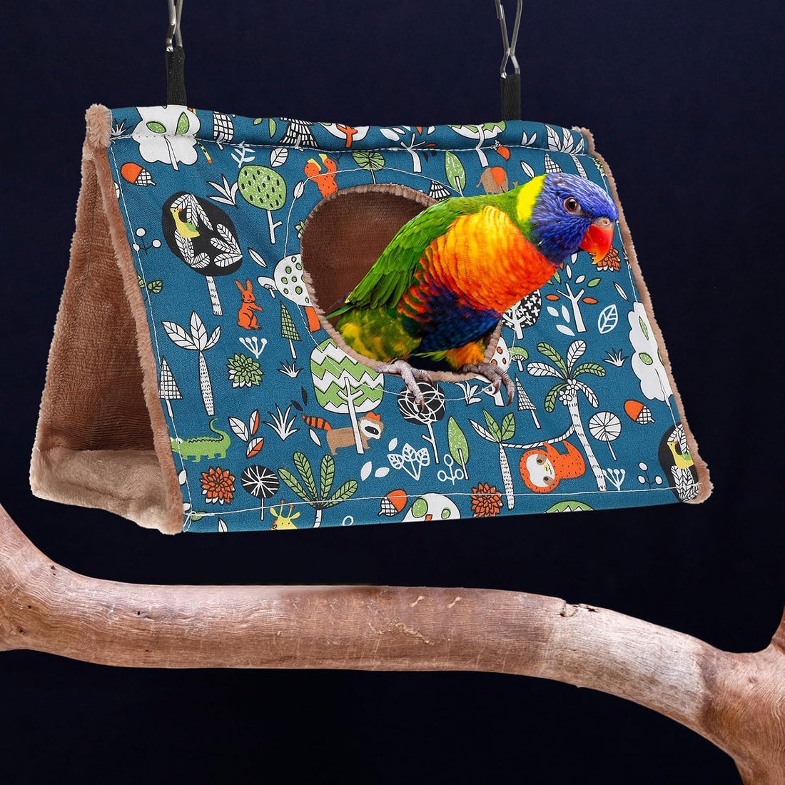 2 Pack Large Warm Bird Bed for Cage, Hanging Plush Nest House