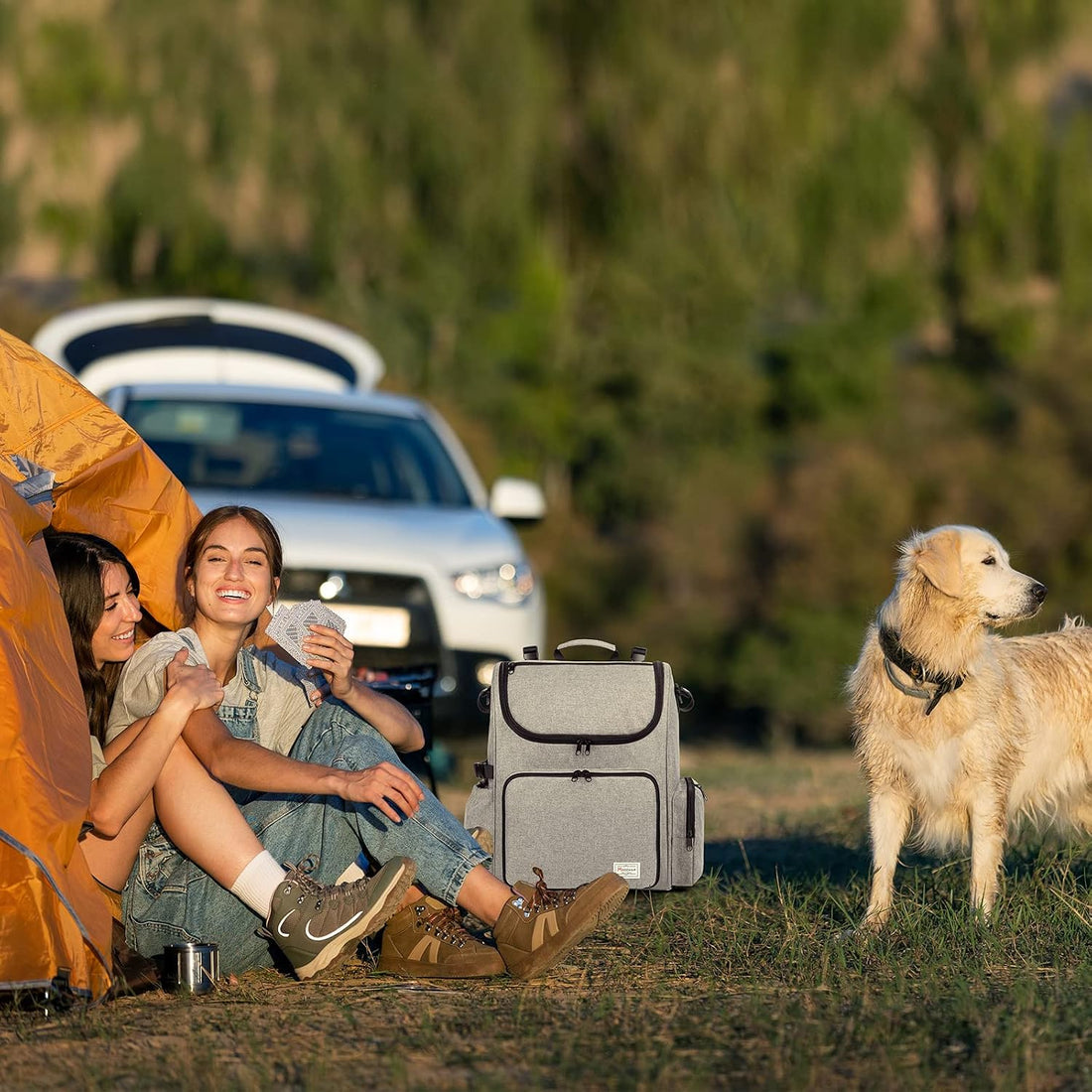 Modoker Multi-Compartment Dog Travel Backpack for Pet Supplies