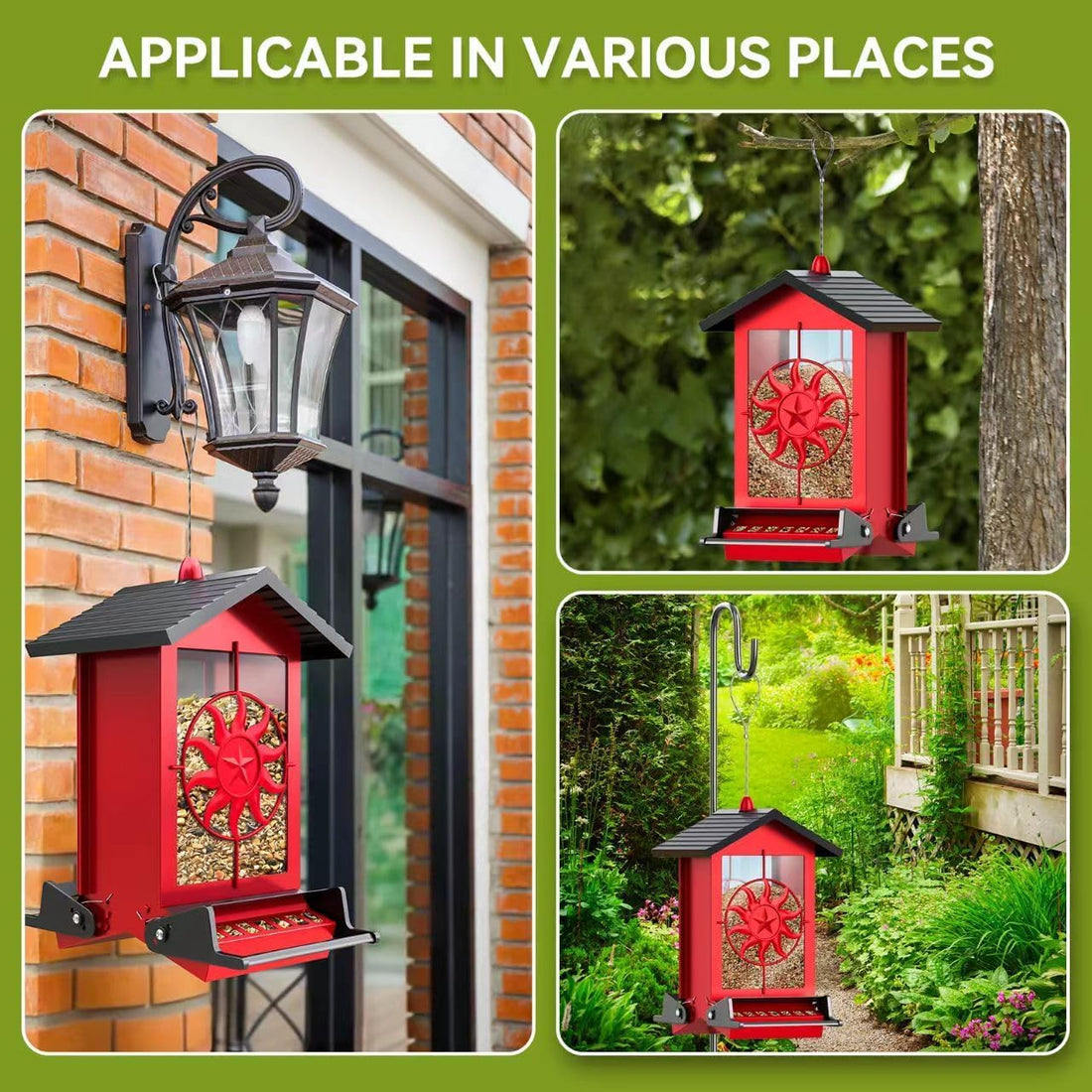 Squirrel Proof Bird Feeders for Outdoors with Weight-Activated