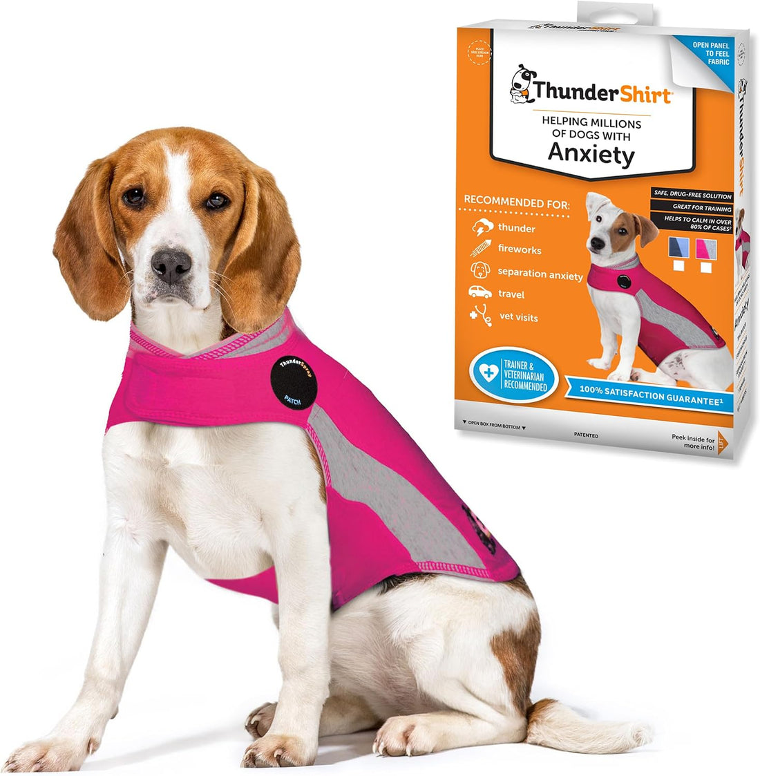 ThunderShirt for Dogs Calming Anxiety Vest, XX Large, Blue Polo