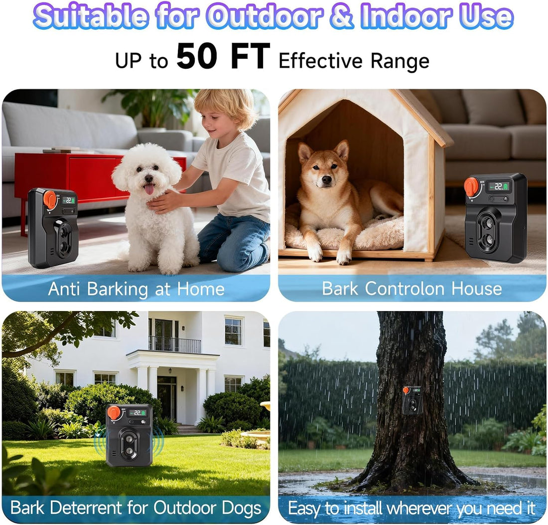 Ultrasonic Dog Bark Deterrent Device - Anti Barking Device for Dogs