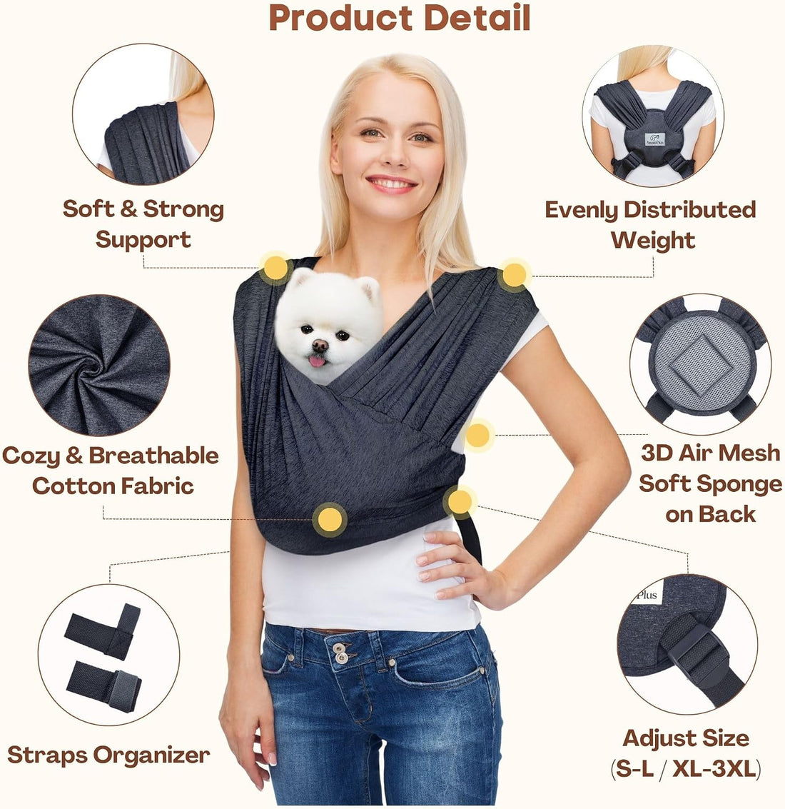 AnccoPlus Dog Carriers for Small Dogs, Front Facing Cat Carrier